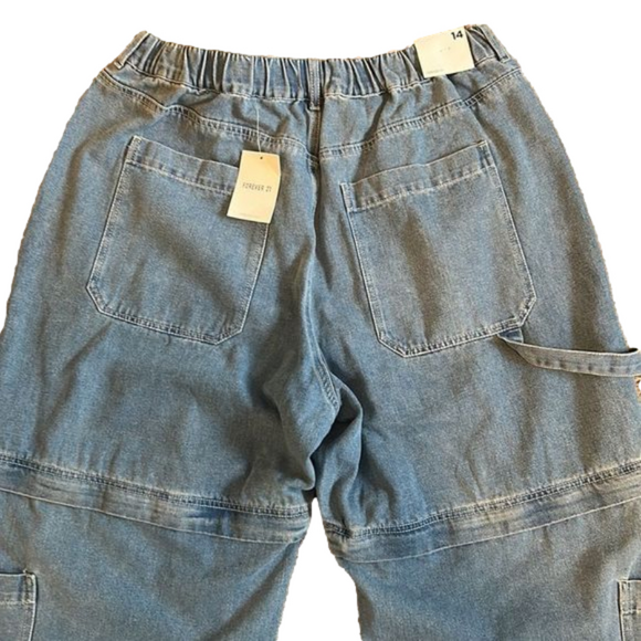 FOREVER 21 Plus Apparel cargo zip off jeans - Picture 7 of 8